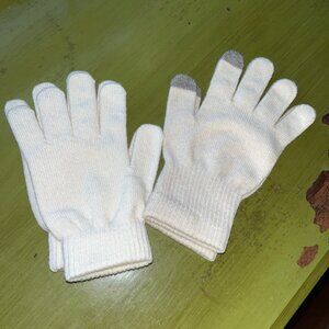 Ivory Knit Gloves 2 Pair Lot New Time&Tru Elegant Womens Winter Accessories Gift